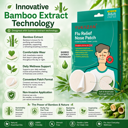 Yukazan Adults Flu Patch 6’S | Sinus, Stuffy Nose Relief | G6PD Friendly