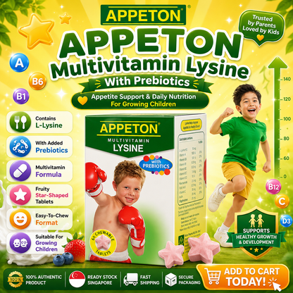 Appeton Multivitamin Lysine with Prebiotics (60 Chewable Tablets)