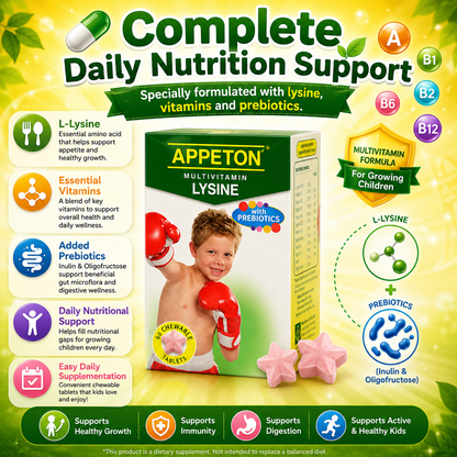 Appeton Multivitamin Lysine with Prebiotics (60 Chewable Tablets)