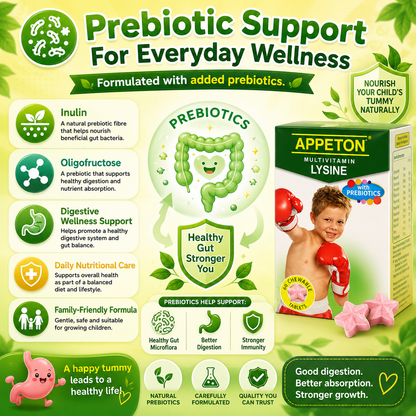 Appeton Multivitamin Lysine with Prebiotics (60 Chewable Tablets)