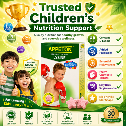 Appeton Multivitamin Lysine with Prebiotics (60 Chewable Tablets)