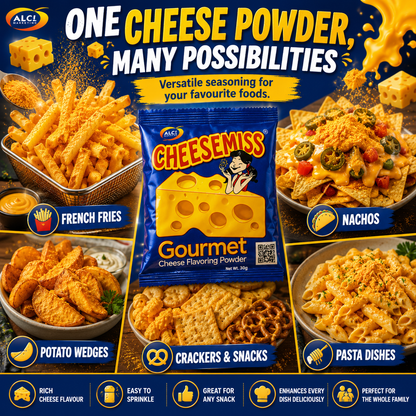 CHEESEMISS Gourmet Cheese Flavoring Powder 30g | Premium Cheese Powder | Popcorn Cheese Seasoning | Fries Cheese Powder | Snack Seasoning