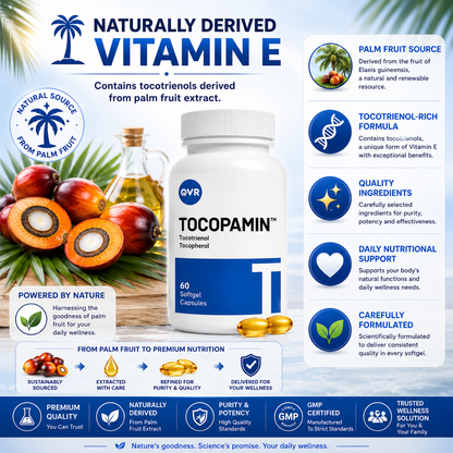 Tocopamin™ 120mg | 60 Softgels Heart Liver Brain Support Antioxidant Supplement