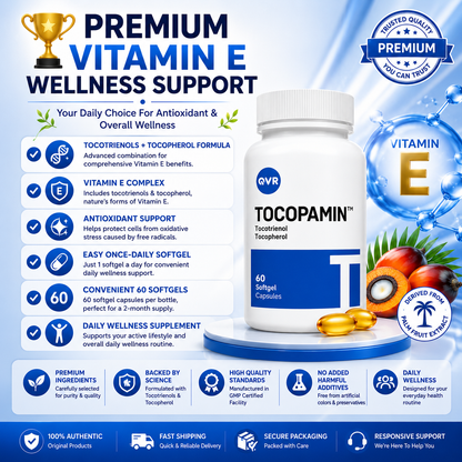 Tocopamin™ 120mg | 60 Softgels Heart Liver Brain Support Antioxidant Supplement
