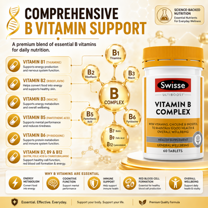 Swisse Ultiboost Vitamin B Complex 60 Tablets
