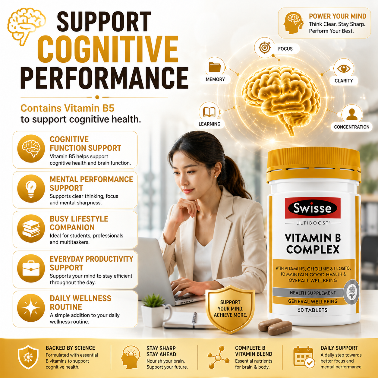Swisse Ultiboost Vitamin B Complex 60 Tablets