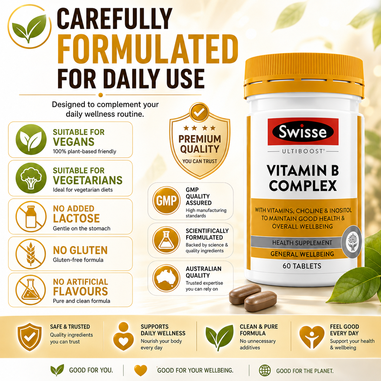 Swisse Ultiboost Vitamin B Complex 60 Tablets