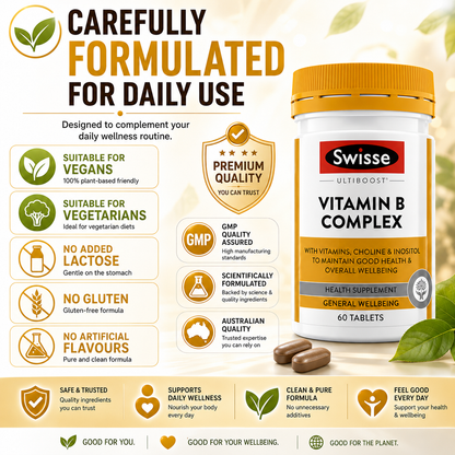 Swisse Ultiboost Vitamin B Complex 60 Tablets
