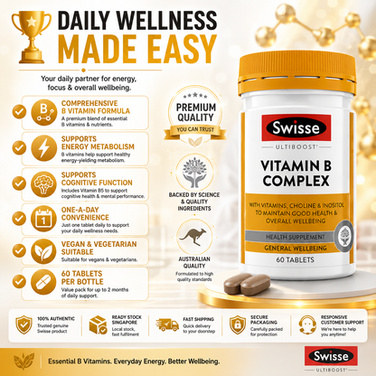 Swisse Ultiboost Vitamin B Complex 60 Tablets