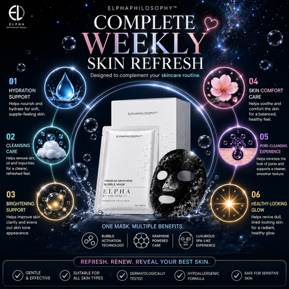 ELPHA Premium Bubble Mask Graphene Exfoliation 6s | All Skin Types