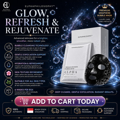 ELPHA Premium Bubble Mask Graphene Exfoliation 6s | All Skin Types