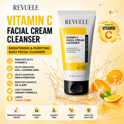 Revuele Vitamin C Facial Cream Cleanser 150ml – Brightening & Hydration