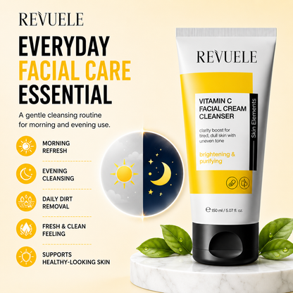 Revuele Vitamin C Facial Cream Cleanser 150ml – Brightening & Hydration