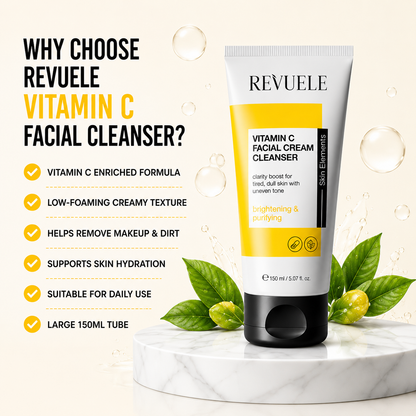 Revuele Vitamin C Facial Cream Cleanser 150ml – Brightening & Hydration
