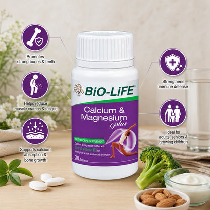 Bio-Life Calcium And Magnesium Plus 100 Tablets | Bone And Muscle Support