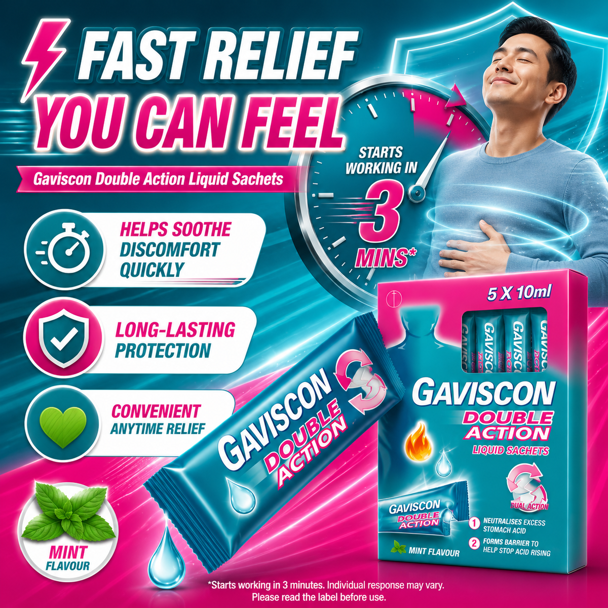 GAVISCON Double Action Liquid 10ml 5s