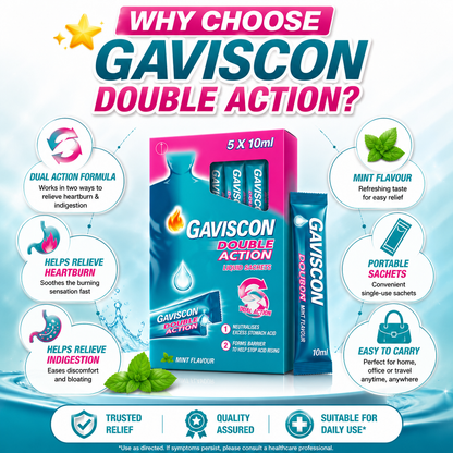 GAVISCON Double Action Liquid 10ml 5s