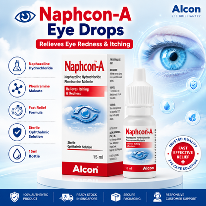 Naphcon-A Eye Drops 15ml (Alcon) – Relieves Itching & Redness