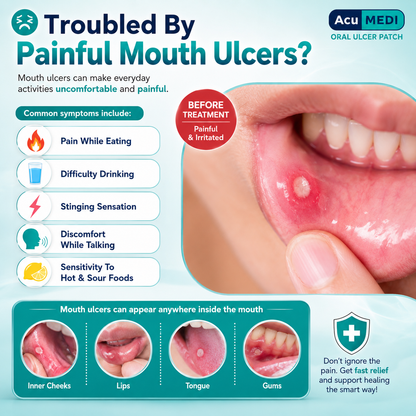 AcuMEDI Oral Ulcer Patch 6pcs | Instant Relief | Non-Steroid | Safe for Kids