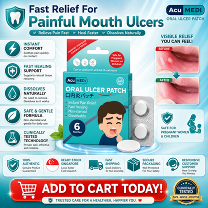 AcuMEDI Oral Ulcer Patch 6pcs | Instant Relief | Non-Steroid | Safe for Kids