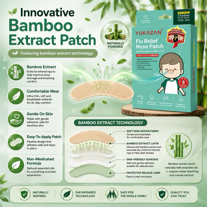 Yukazan Kids Flu Patch 6’S | Sinus, Stuffy Nose Relief | G6PD Friendly