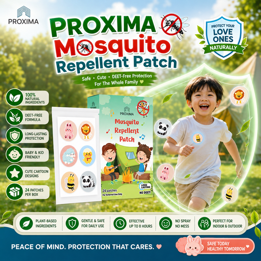 Mosquito Repellent Patch | No DEET | Baby-Friendly | Long-Lasting (24 Patches)