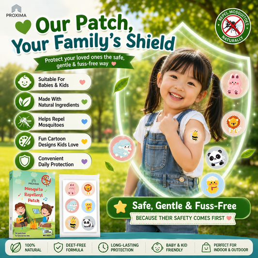 Mosquito Repellent Patch | No DEET | Baby-Friendly | Long-Lasting (24 Patches)