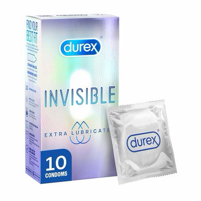 Durex Invisible Condoms Extra Thin 10s | Discreet Delivery | Premium Quality