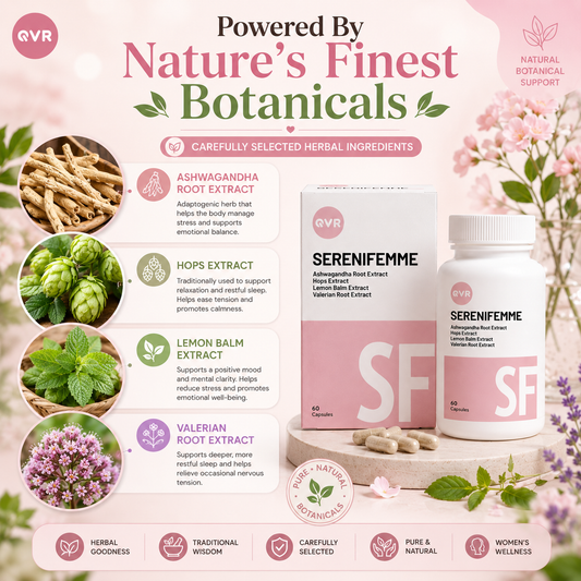 QVR SERENIFEMME Capsules 60s | Hormonal Balance & Women’s Well-Being