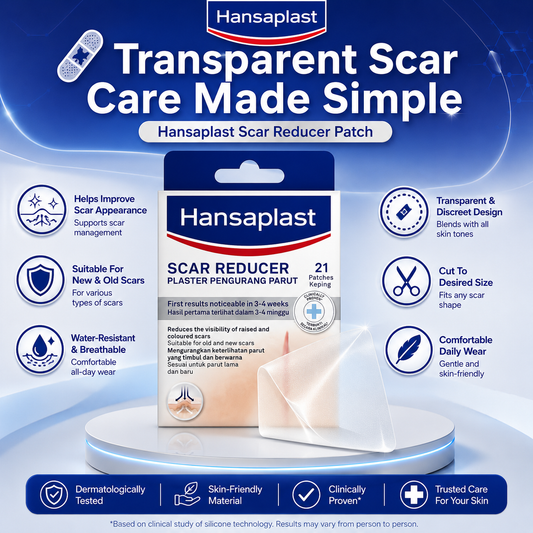 Hansaplast Scar Reducer 21's Patches / Flatter, Softer Scar / Lighter Scars Fast
