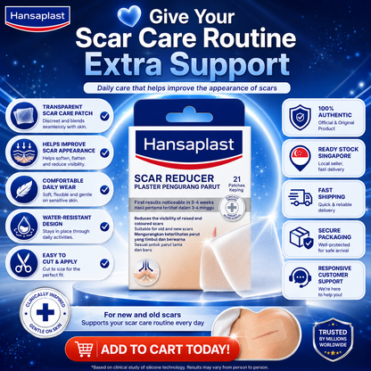 Hansaplast Scar Reducer 21's Patches / Flatter, Softer Scar / Lighter Scars Fast