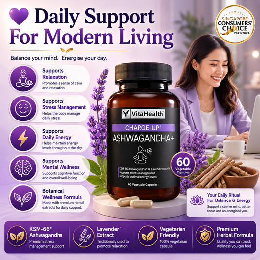 VitaHealth Charge-Up Ashwagandha+ 60s