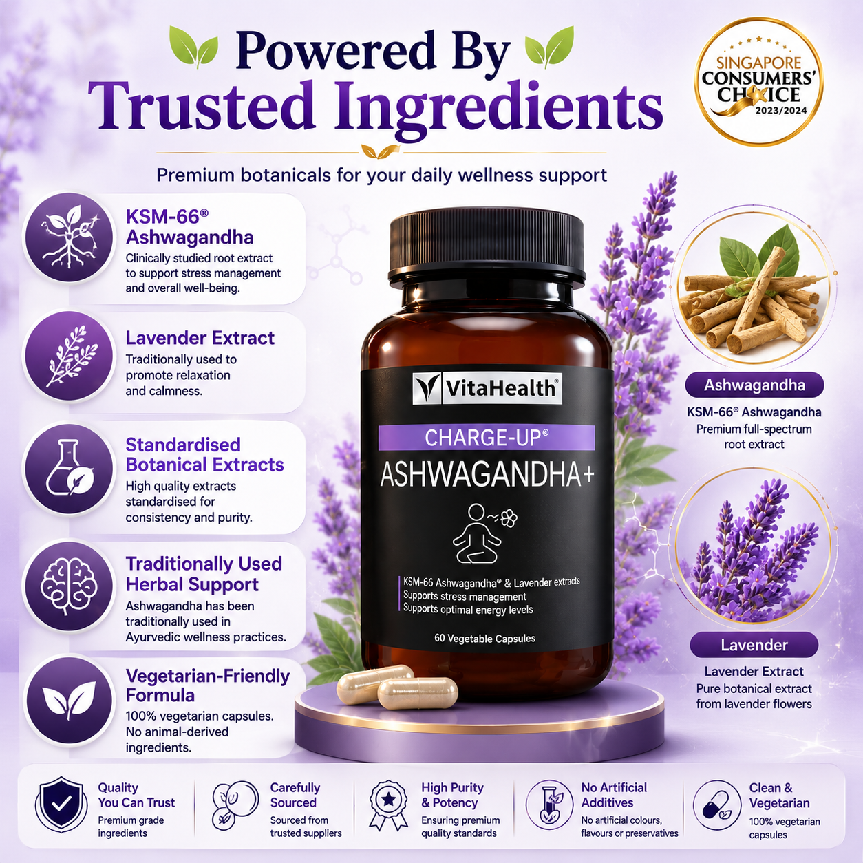 VitaHealth Charge-Up Ashwagandha+ 60s