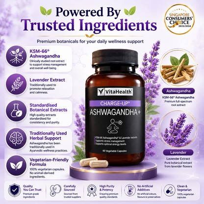 VitaHealth Charge-Up Ashwagandha+ 60s