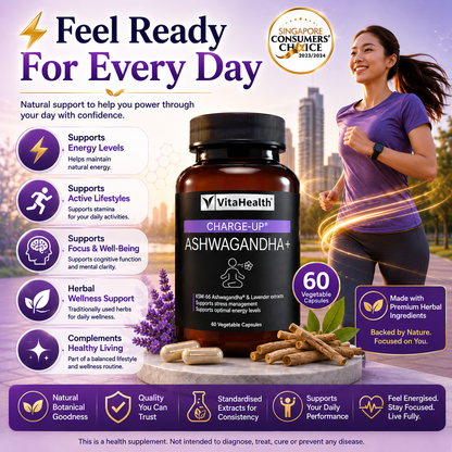 VitaHealth Charge-Up Ashwagandha+ 60s