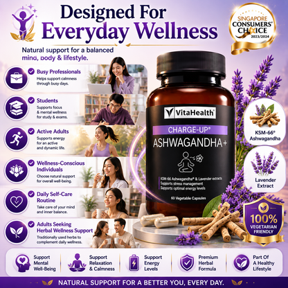 VitaHealth Charge-Up Ashwagandha+ 60s