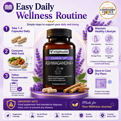 VitaHealth Charge-Up Ashwagandha+ 60s