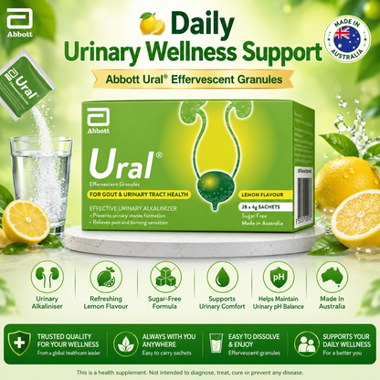 Ural Effervescent Granules (4g x 28 Sachets) Urinary Alkalinizer