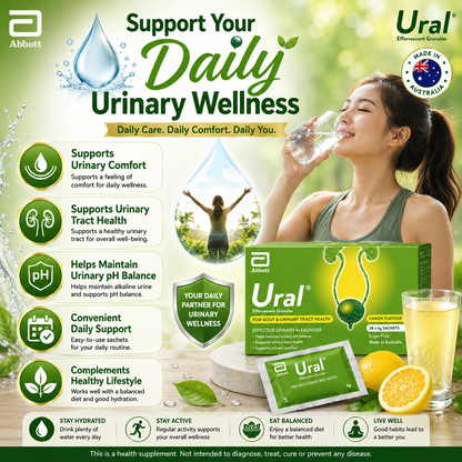 Ural Effervescent Granules (4g x 28 Sachets) Urinary Alkalinizer