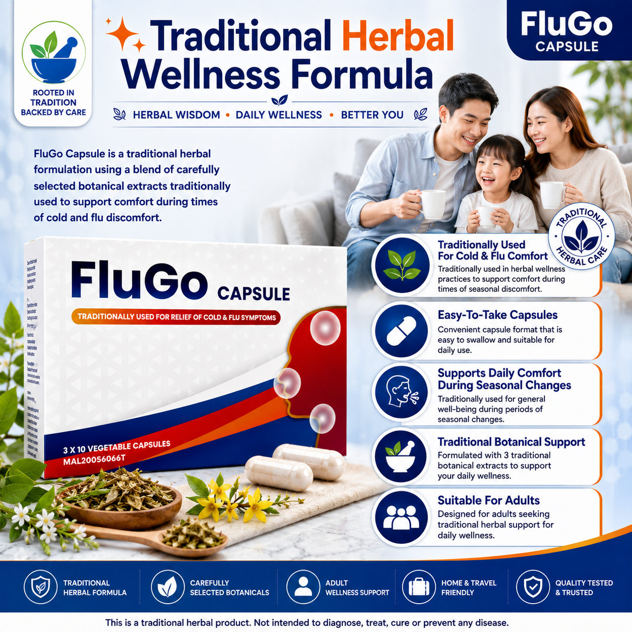 FluGo Capsules – Cold & Flu Support | 30s