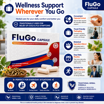 FluGo Capsules – Cold & Flu Support | 30s