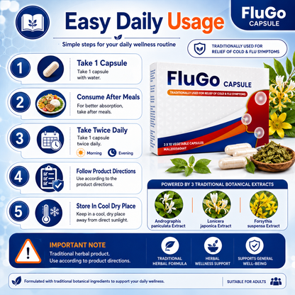 FluGo Capsules – Cold & Flu Support | 30s