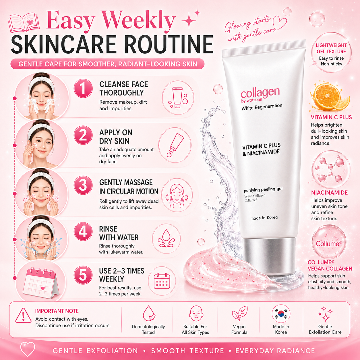 Purifying Peeling Gel Vitamin C + Niacinamide 100g – Brightening & Exfoliating