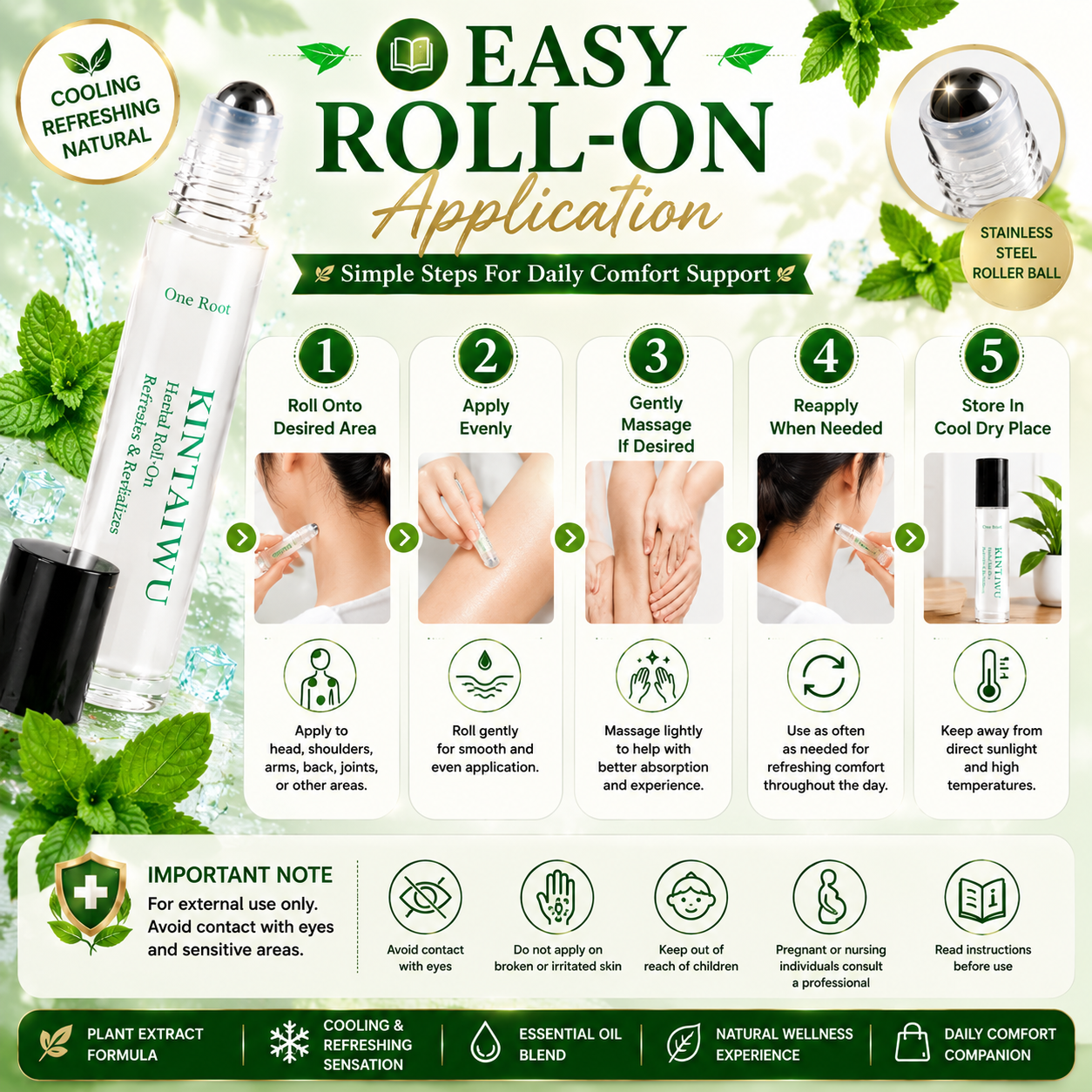 KINTAIWU Herbal Roll-On 10ml | Direct Import 🇹🇼 | Muscle Soreness Joint Pain Relief