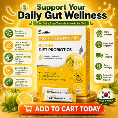 SeoBio Supre Diet Probiotics 30s | Probiotics + Prebiotics + Garcinia Cambogia + Zinc