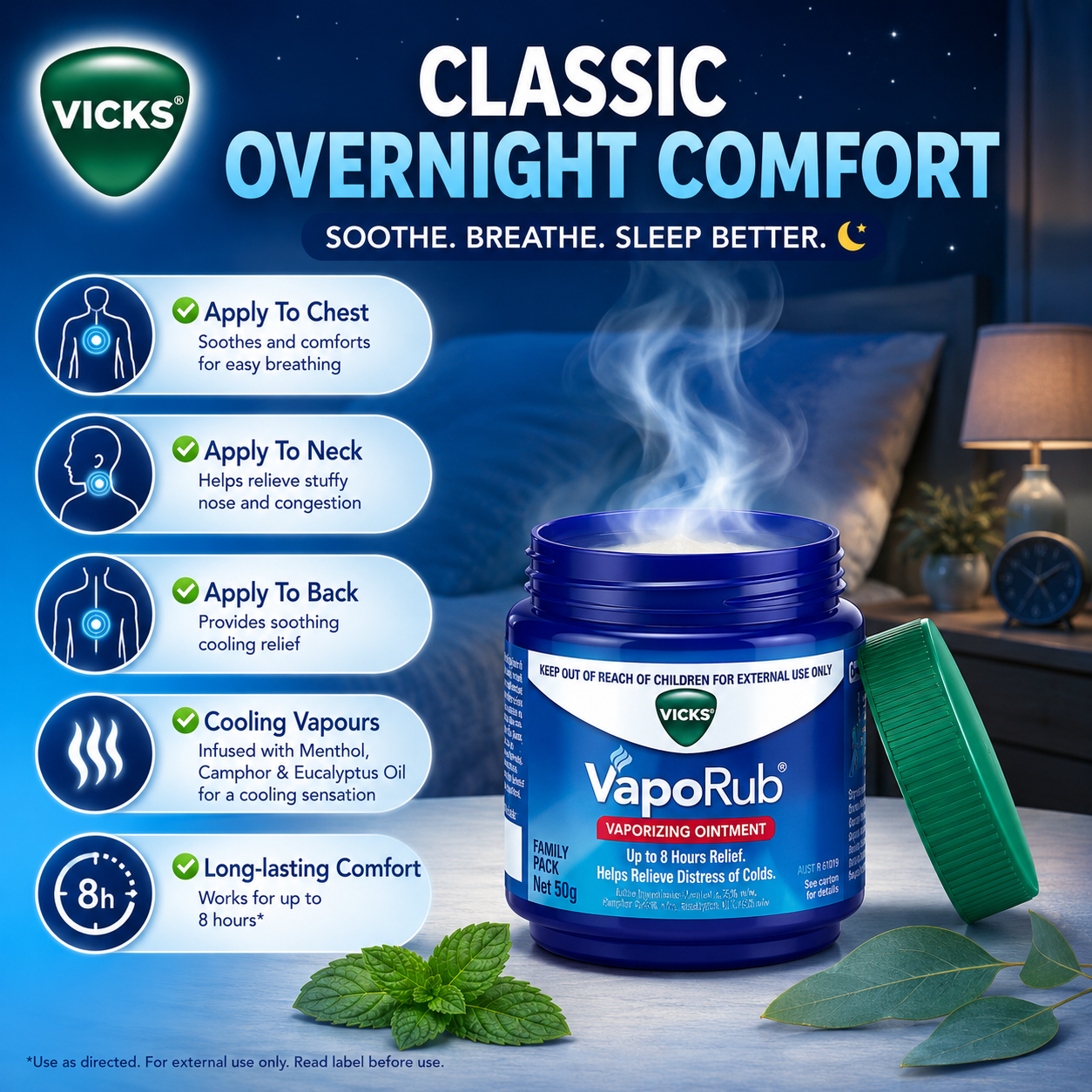 Vicks VapoRub 50g Value Pack | Vicks Inhaler Family Saver Pack | Cooling Menthol Comfort | Travel-Friendly