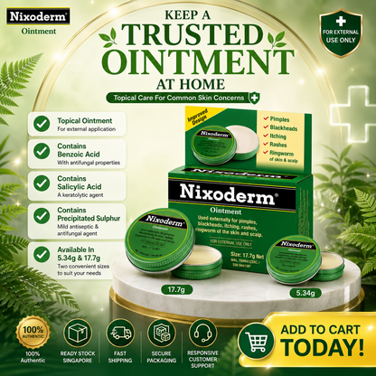 Nixoderm® Ointment | Topical Skin Ointment | For Pimples, Blackheads, Itching, Rashes & Ringworm | External Use