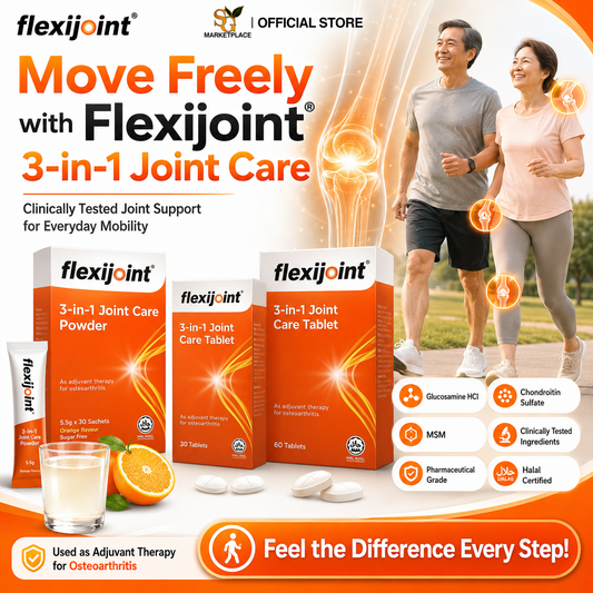 Flexijoint 3-in-1 Joint Care Powder / Tablets | Glucosamine + Chondroitin + MSM
