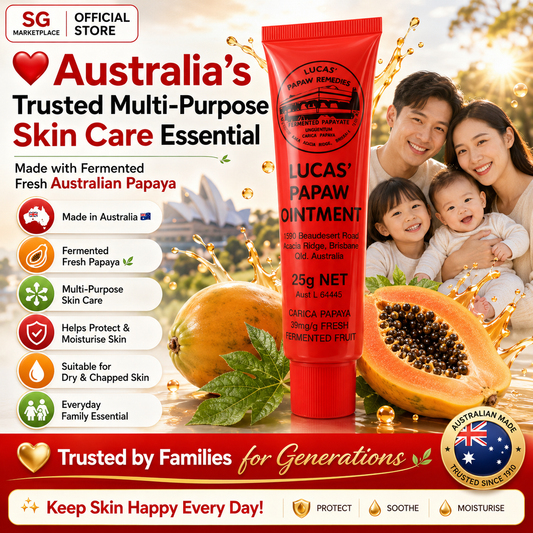 Lucas’ Papaw Ointment 25g | Multi-Purpose Skin Care Balm | Moisturises Dry & Chapped Skin | Australian Papaya Formula