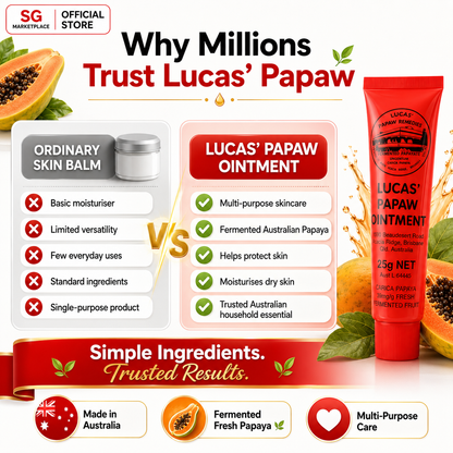 Lucas’ Papaw Ointment 25g | Multi-Purpose Skin Care Balm | Moisturises Dry & Chapped Skin | Australian Papaya Formula